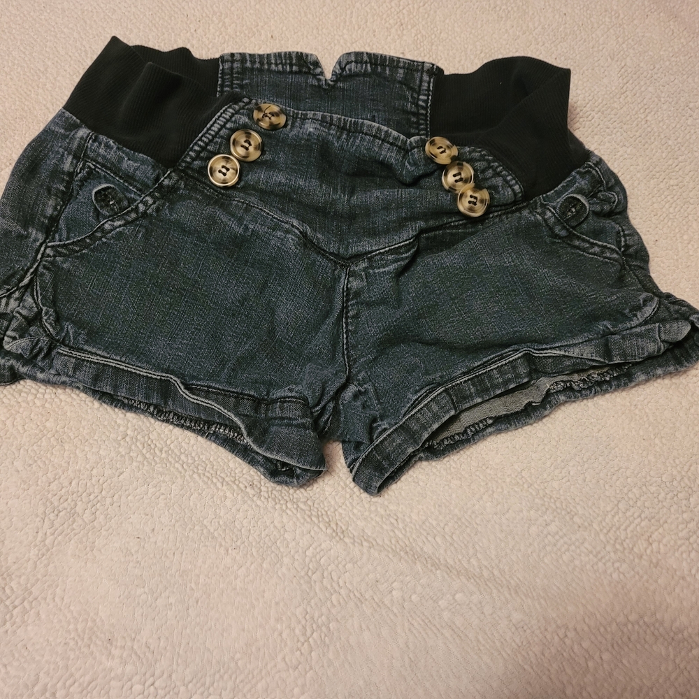 Rewind Black High Waist Shorts